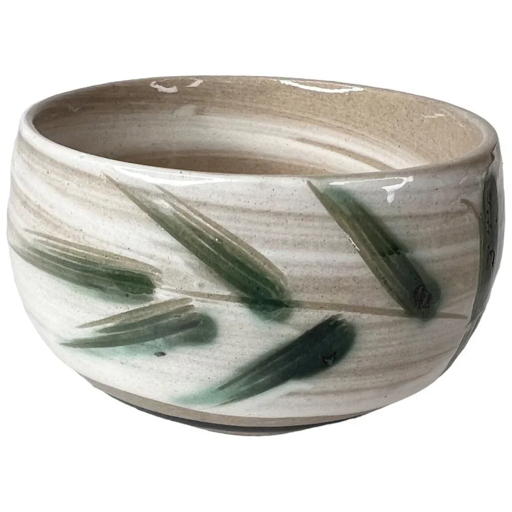 6‎ Vintage Otagiri Japanese Stoneware Sake Tea Cups Bamboo Rice Bowls OMC Japan